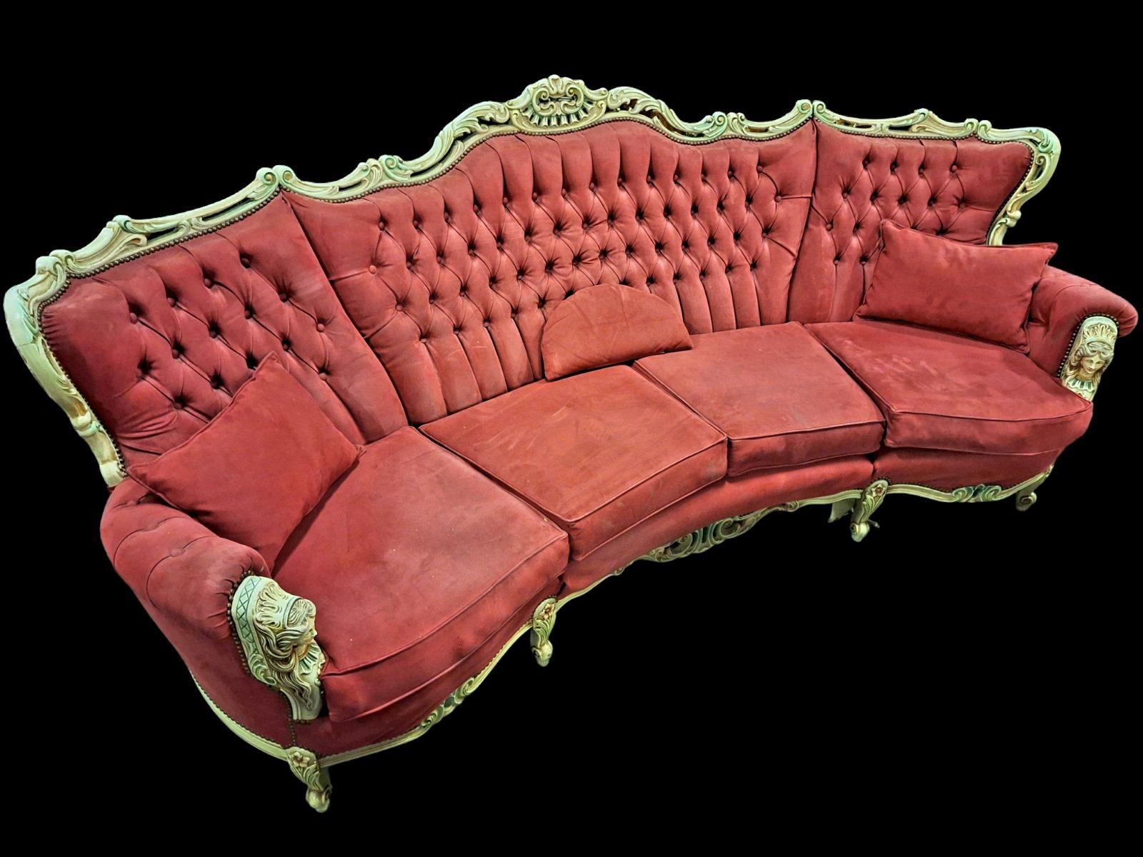 A decorative sofa set in Louis XV style.