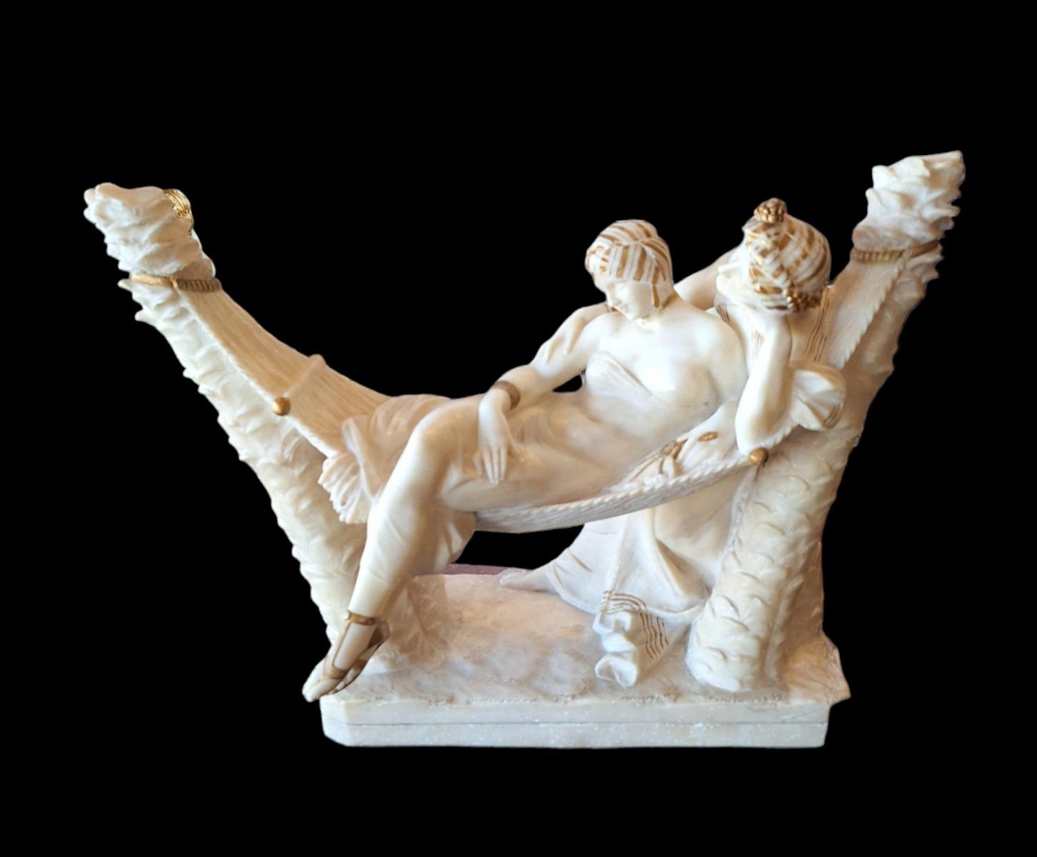 A high quality white marble sculpture.