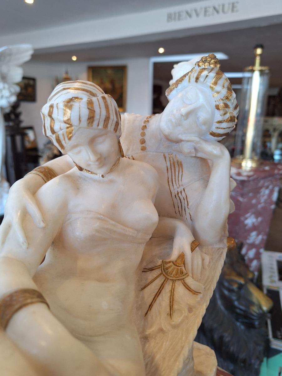 A high quality white marble sculpture.