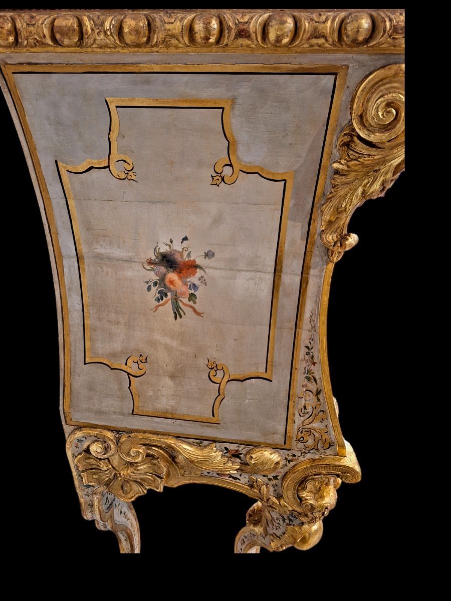 A venetian painted roccoco secretaire.