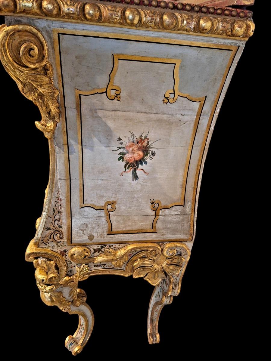 A venetian painted roccoco secretaire.