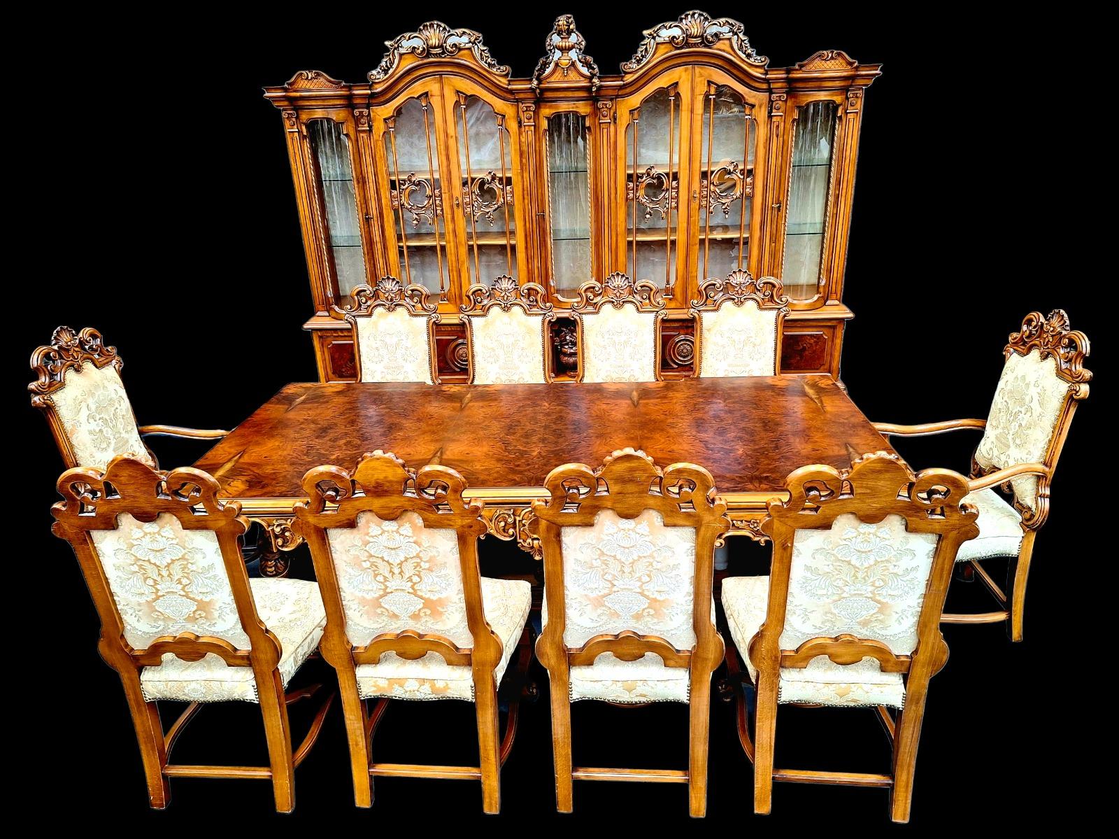 Baroque style dining suite