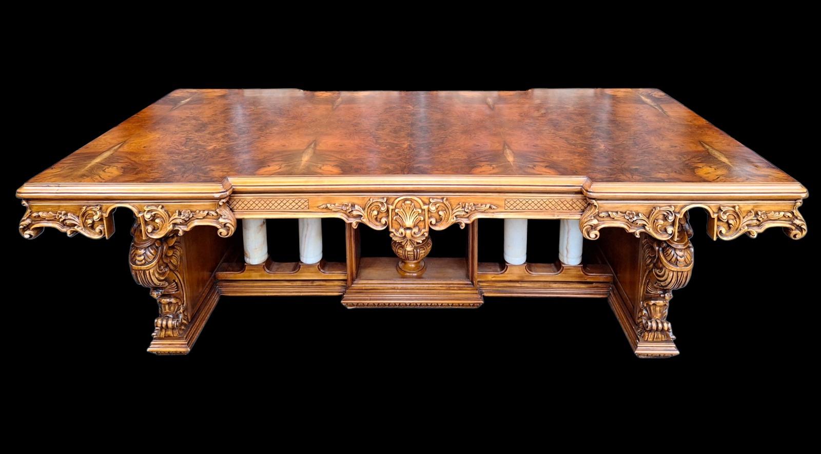 Baroque style dining suite