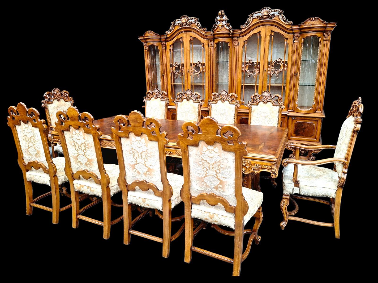 Baroque style dining suite