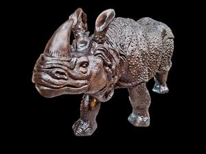 Bronze animal sculpture.