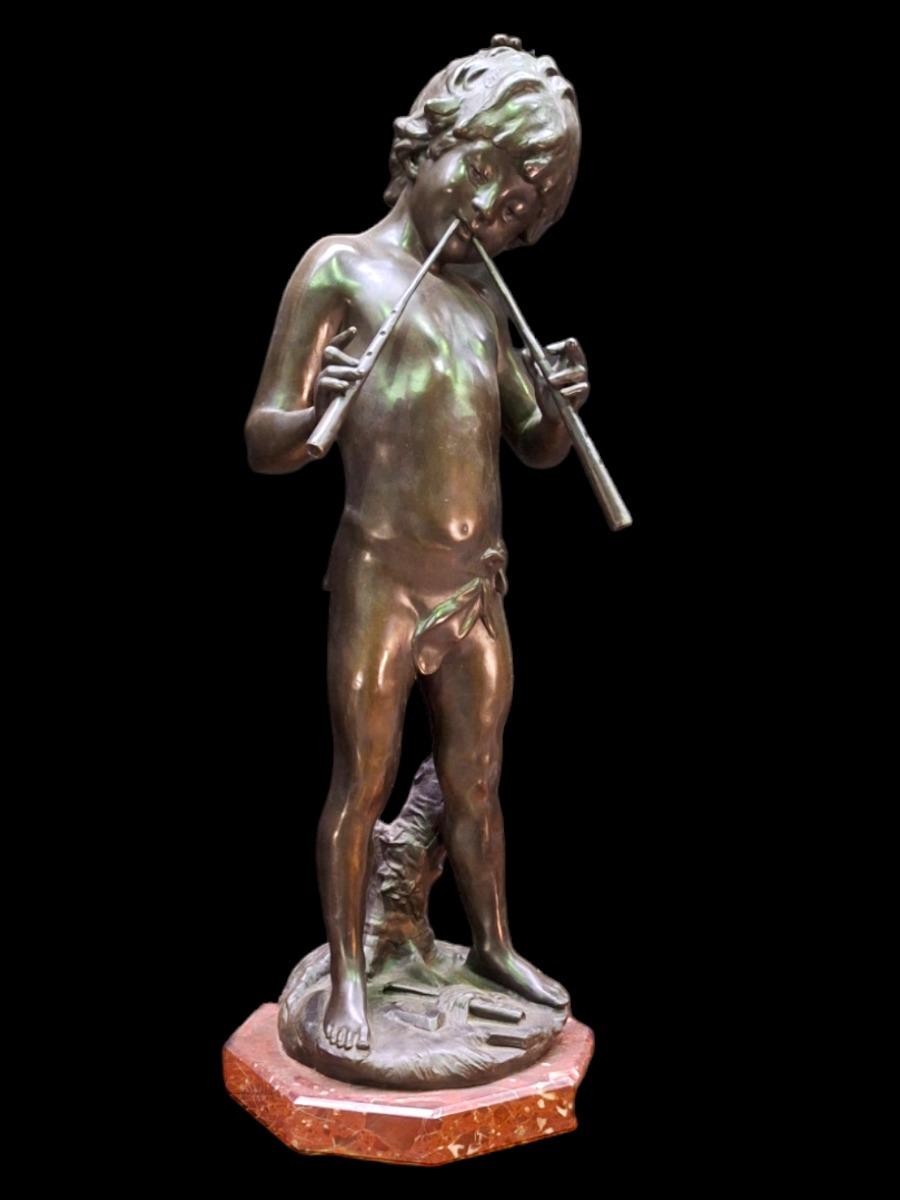 Bronze figure signed Moreau