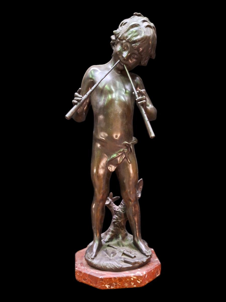 Bronze figure signed Moreau