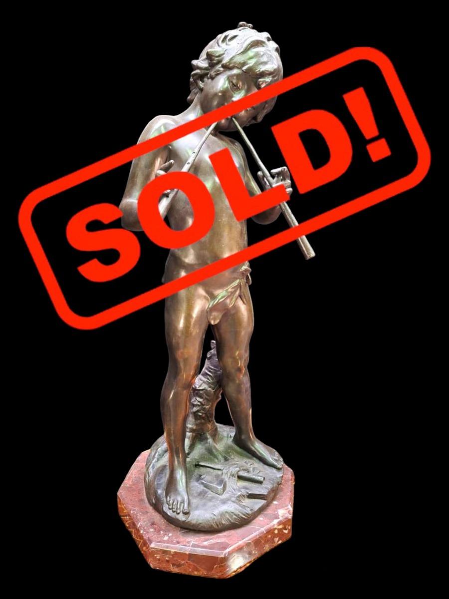 Bronze figure signed Moreau