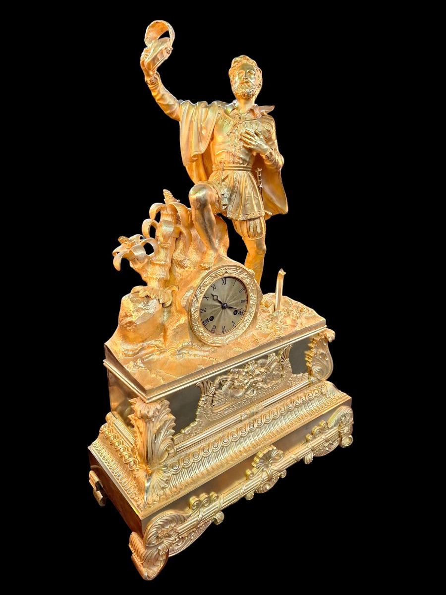 Bronze ormolu clock