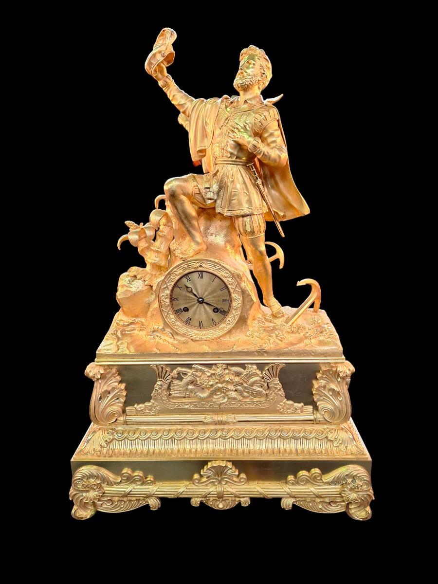 Bronze ormolu clock