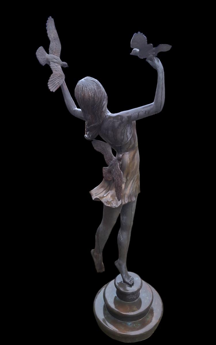 Dancing girl in bronze.