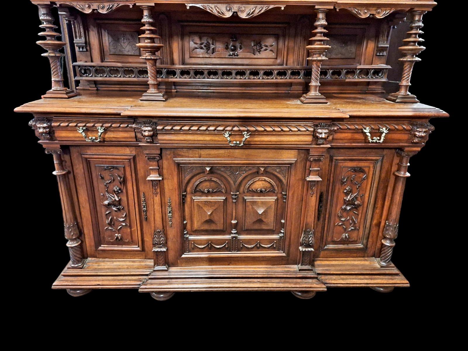 French 19th century walnut cabinet