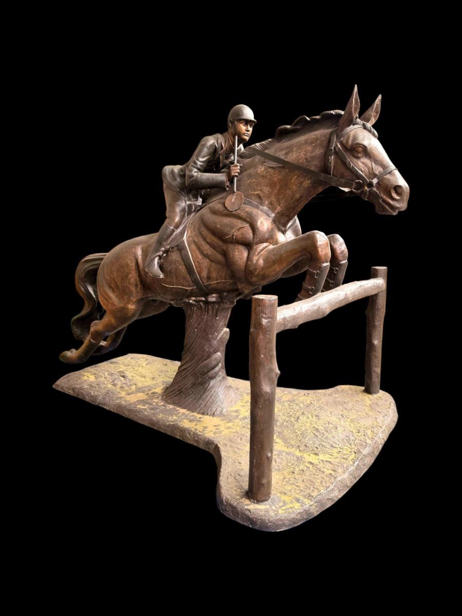 Jockey on horse