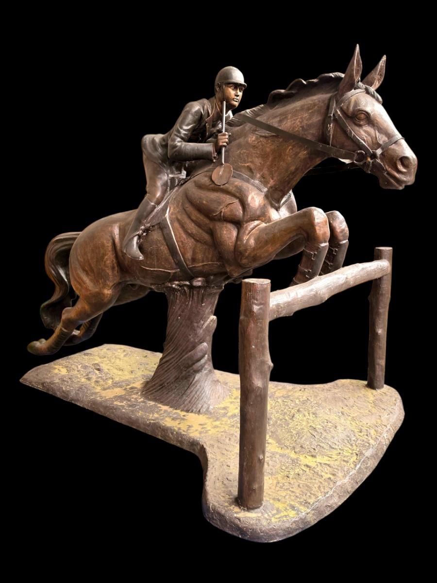 Jockey on horse