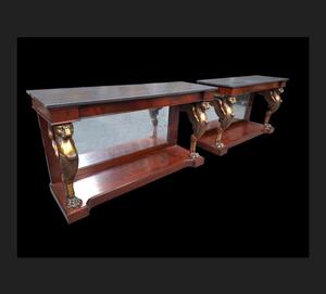 Pair of wall consoles