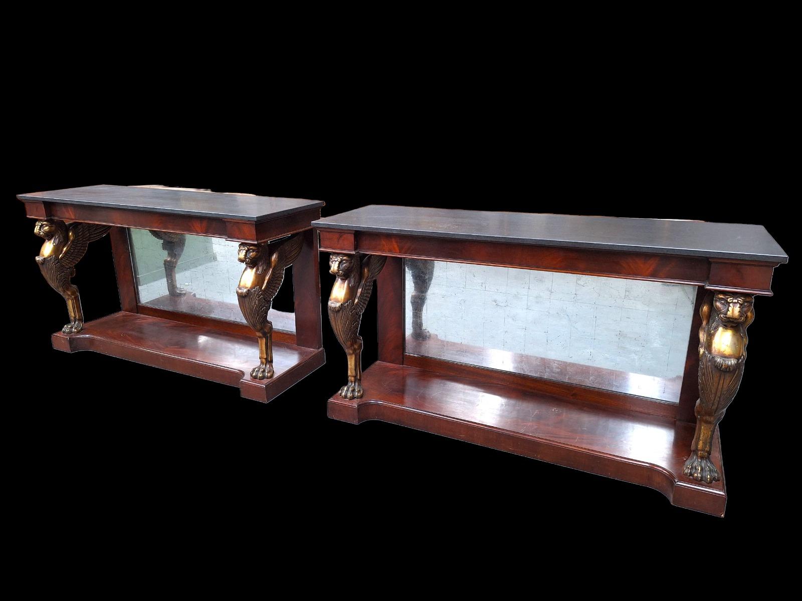 Pair of wall consoles