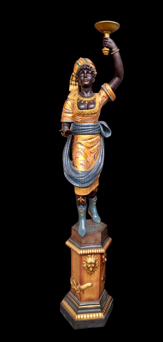 Paire of oriental styled statues.