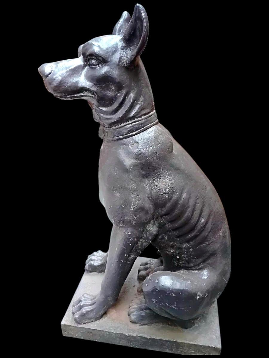Pair of cast iron dogs
