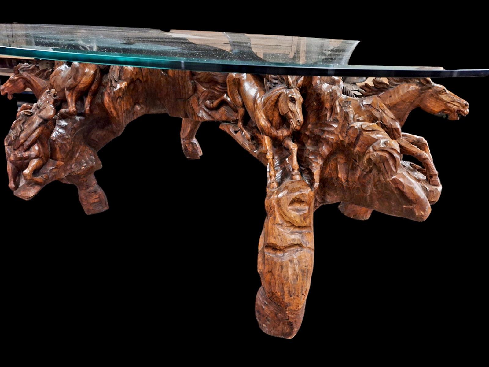 Root wood dining table.