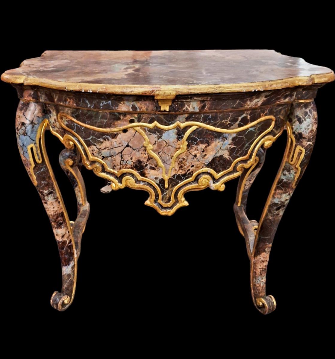 Venetian style console table