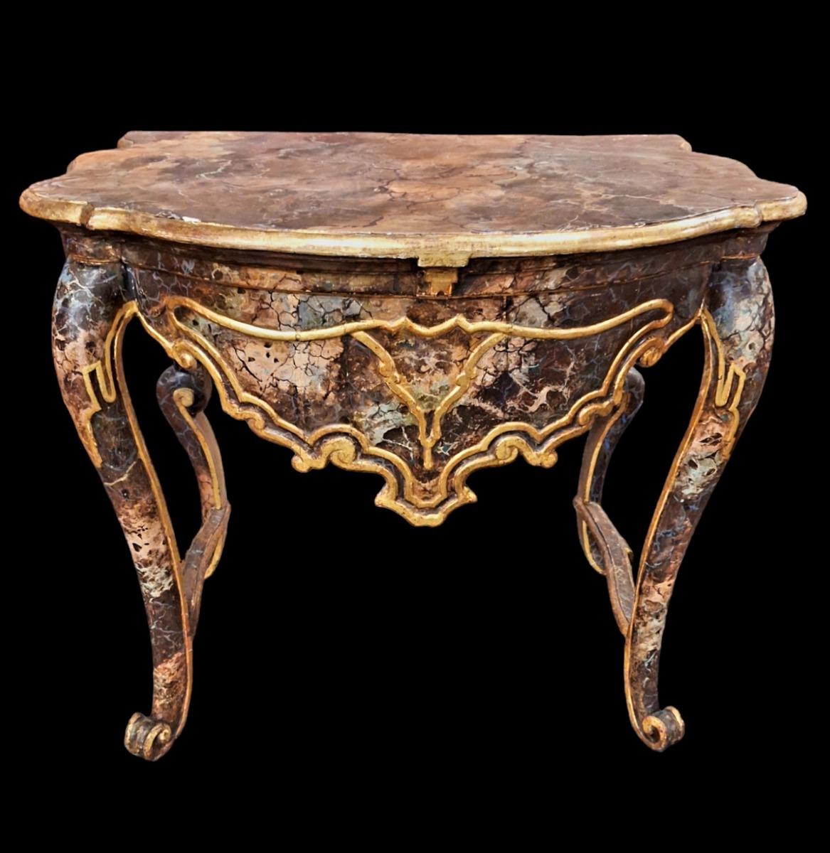 Venetian style console table